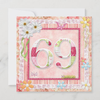 Scrapbooking zum 69. Geburtstag Einladung