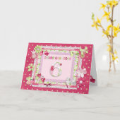 Scrapbooking zum 6. Geburtstag Karte (Gelbe Blume)