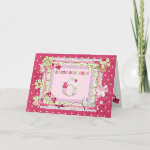 Scrapbooking zum 6. Geburtstag Karte
