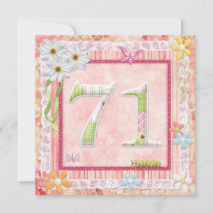Scrapbooking zum 71. Geburtstag Einladung