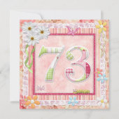 Scrapbooking zum 73. Geburtstag Einladung (Vorderseite)