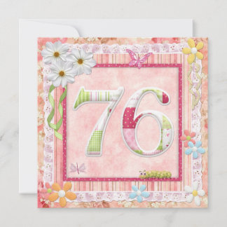 Scrapbooking zum 76. Geburtstag Einladung