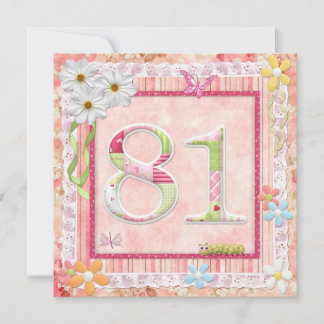 Scrapbooking zum 81. Geburtstag Einladung