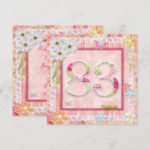 Scrapbooking zum 83. Geburtstag Einladung (Vorne/Hinten)