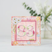 Scrapbooking zum 83. Geburtstag Einladung (Stehend Vorderseite)