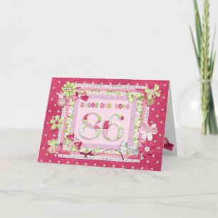Scrapbooking zum 86. Geburtstag Karte