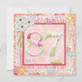 Scrapbooking zum 87. Geburtstag Einladung (Vorderseite)