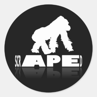 Scraped - APE-Aufkleber Runder Aufkleber