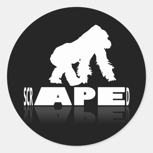 Scraped - APE-Aufkleber Runder Aufkleber (Vorderseite)