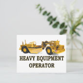 SCRAPER EARTH MOVER POSTKARTE (Stehend Vorderseite)