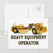 SCRAPER EARTH MOVER POSTKARTE (Vorne/Hinten)