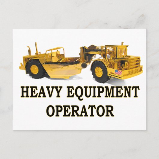 SCRAPER EARTH MOVER POSTKARTE (Vorderseite)