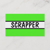 Scrapper Neon Green Visitenkarte (Vorderseite)