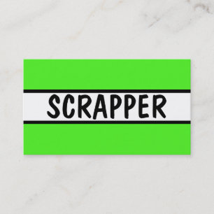 Scrapper Neon Green Visitenkarte