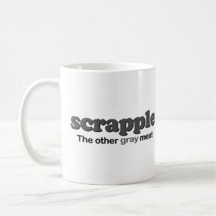Scrapple Grau-Fleisch Kaffeetasse