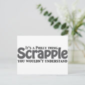 Scrapple Philly Thing Postkarte (Stehend Vorderseite)