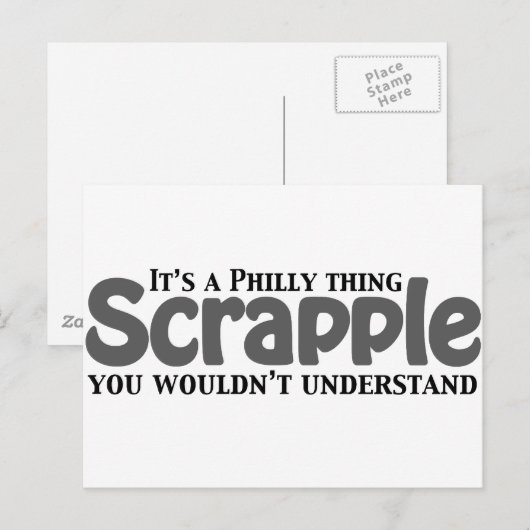 Scrapple Philly Thing Postkarte (Vorne/Hinten)