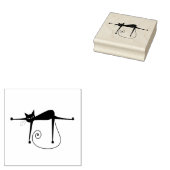 Scrappy Cat Black Kitty Custom Gummi Briefmarke Gummistempel (Stempel)