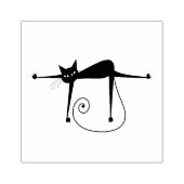 Scrappy Cat Black Kitty Custom Gummi Briefmarke Gummistempel (Prägung)