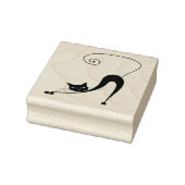 Scrappy Cat Black Kitty Custom Gummi Briefmarke Gummistempel (Stempel)