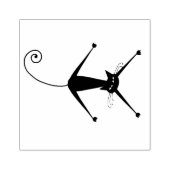 Scrappy Cat Black Kitty Custom Gummistempel (Prägung)