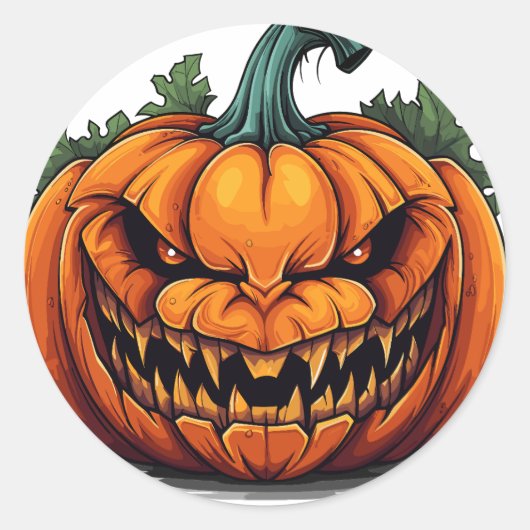 Scrary Pumpkin, Halloween Sticker (Vorderseite)