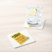 Scratch Off Rechteckiger Pappuntersetzer (Vor Ort)