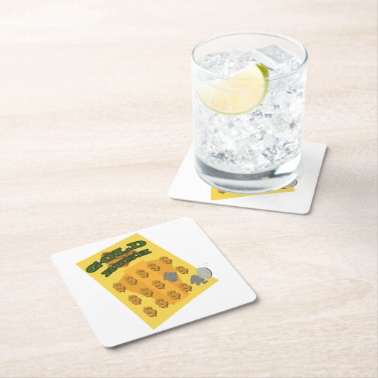 Scratch Off Rechteckiger Pappuntersetzer (Vor Ort)