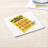 Scratch Off Rechteckiger Pappuntersetzer (angewinkelt)