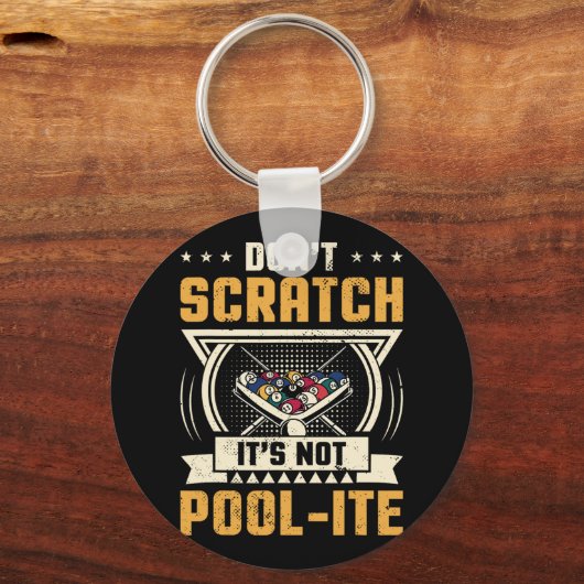 Scratch seine nicht-Pool-Snooker Billard Pl Schlüsselanhänger (Vorderseite)