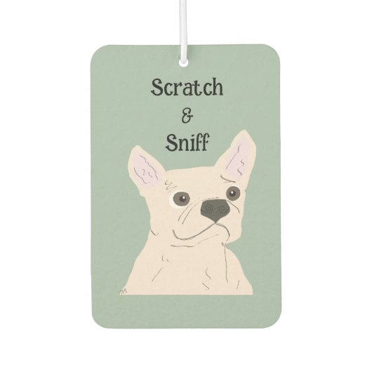 Scratch & Sniff, cute dog, Autolufterfrischer (Vorderseite)