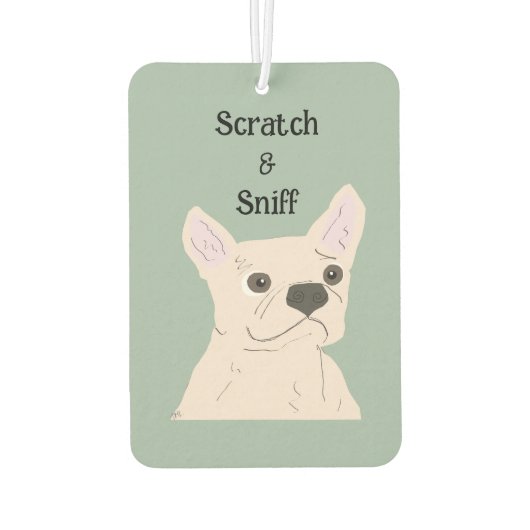 Scratch & Sniff, cute dog, Autolufterfrischer (Rückseite)