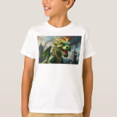 Scratch the Terrifying Dragon Fantasy Art T-Shirt (Vorderseite)