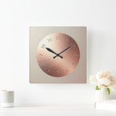 scratched copper plate quadratische wanduhr (Zuhause)