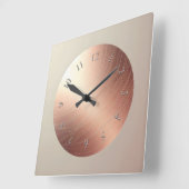 scratched copper plate quadratische wanduhr (Winkel)