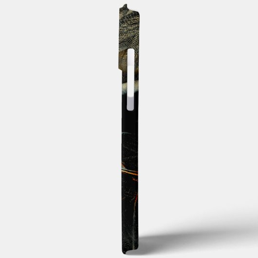 Scratched dunkle Satin Textur gerümmelt virtuelles Case-Mate iPhone Hülle (Rückseite / Links)