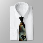 Scratched dunkle Satin Textur zerbrochen digitales Krawatte (Gebunden)