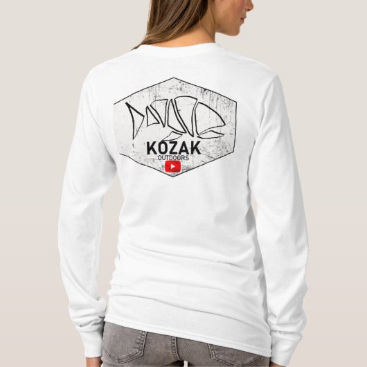 "Scratched"-Logo "Women's Long Sleeve" T-Shirt (Rückseite)