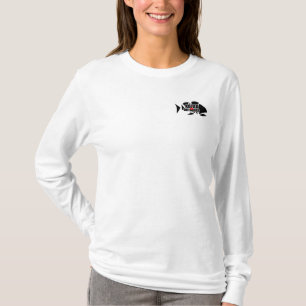 "Scratched"-Logo "Women's Long Sleeve" T-Shirt
