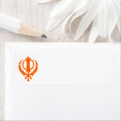 Scratched Orange Sikh Khanda Symbol (Insitu)