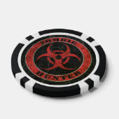 Scratched Red and Black Bio Hazard Zombie Hunter Pokerchips (Einzeln)