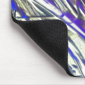 Scratched Spuren auf silberne Textur unter blauem Mousepad (Ecke)