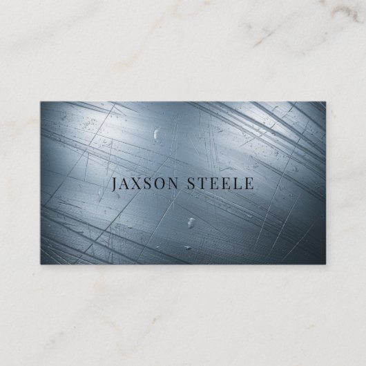 Scratched Steel Texture Visitenkarte (Vorderseite)