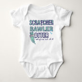 Scratcher Bawler Biter w/Cat & Tears Baby Strampler (Vorderseite)