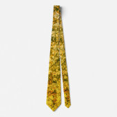 Scratches auf einem leicht gepunkteten ochgelben B Krawatte (Vorderseite)