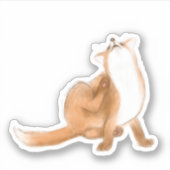 Scratching fox aufkleber (Vorderseite)