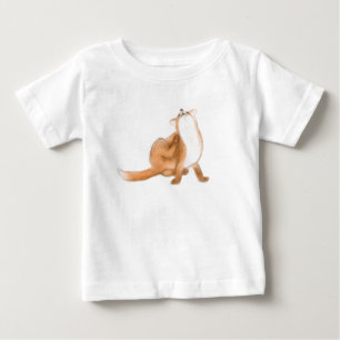Scratching fox baby t-shirt