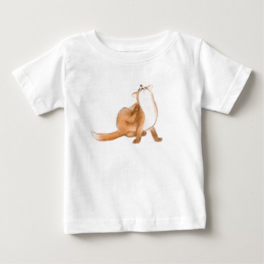 Scratching fox baby t-shirt (Vorderseite)
