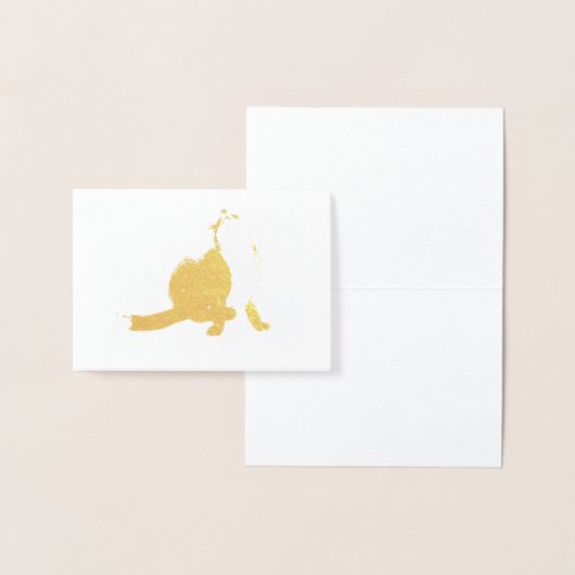 Scratching fox folienkarte (Anzeige)