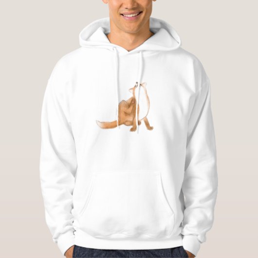 Scratching fox hoodie (Vorderseite)
